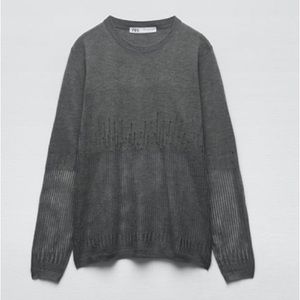 Zara KNIT SWEATER WITH RIPS